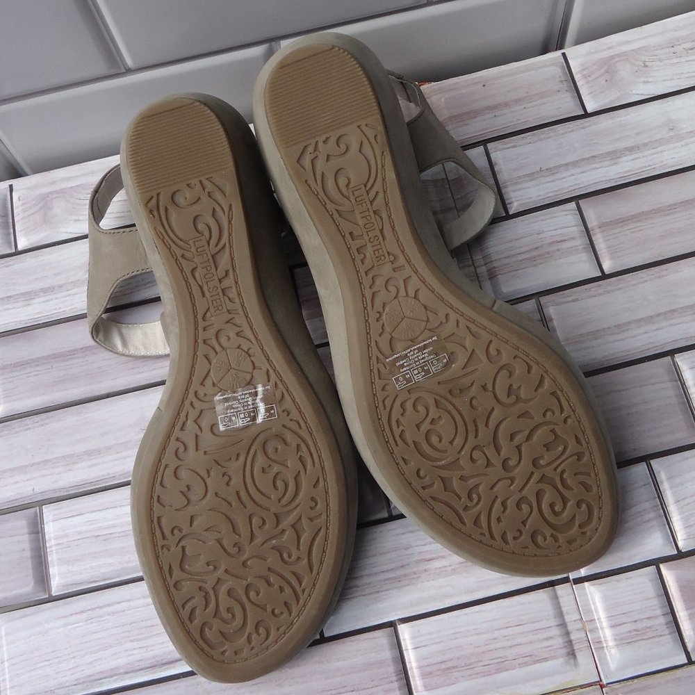 SIZE US 8.5. ARA Luftpolster nubuck leather slingback wedge sandals. - Picture 14 of 16